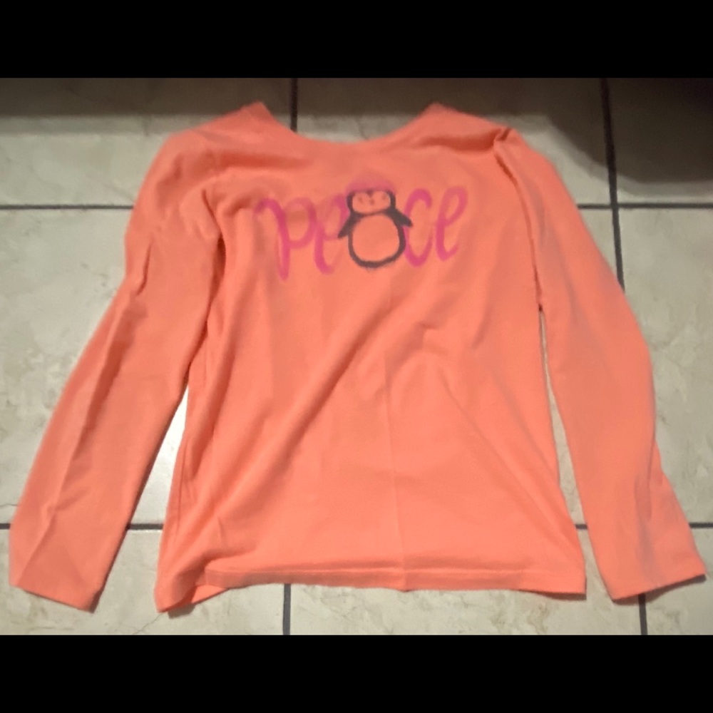 Orange Peace Penguin Shirt